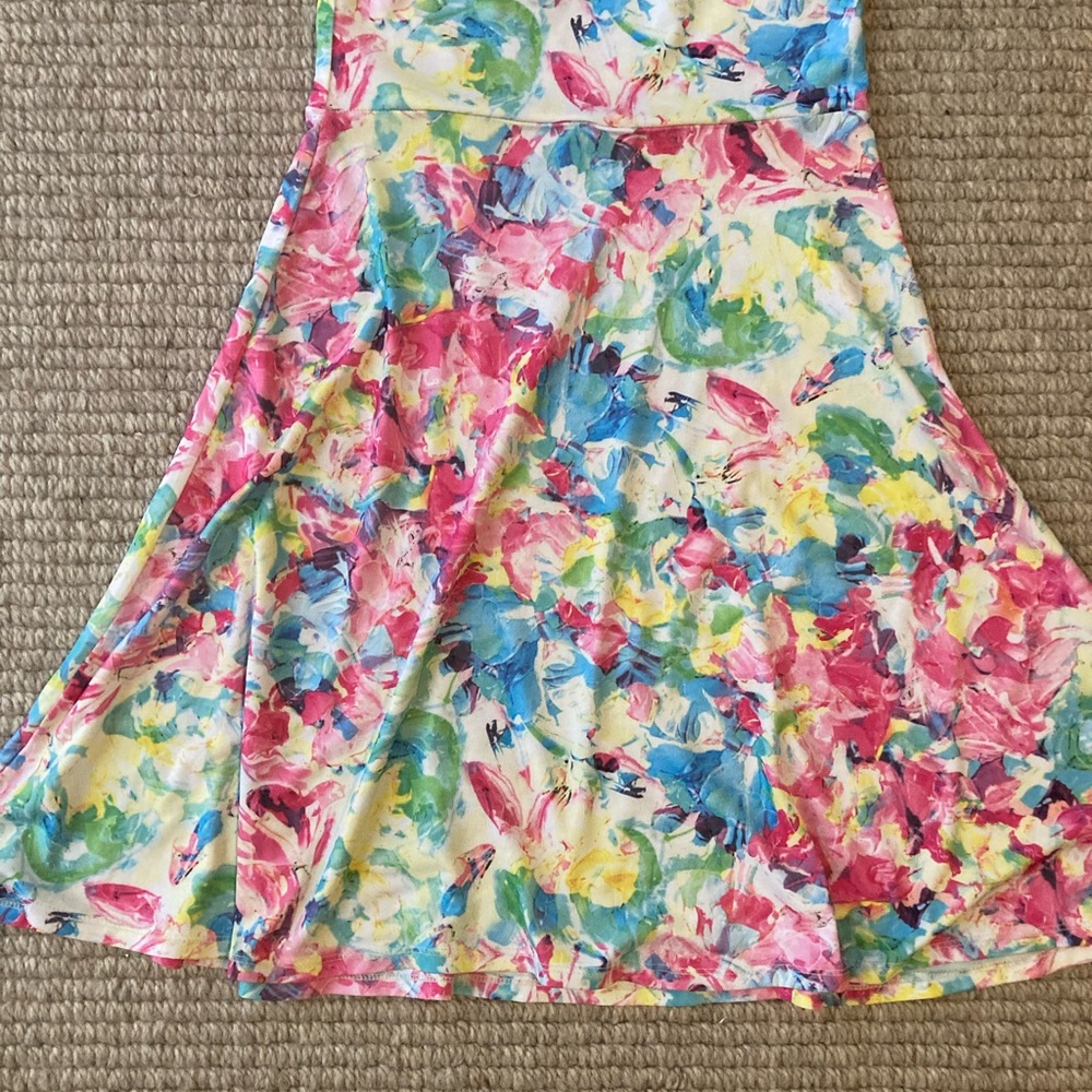 LuLaRoe A-Line Skirt in Pink, Blue, and Yellow Floral